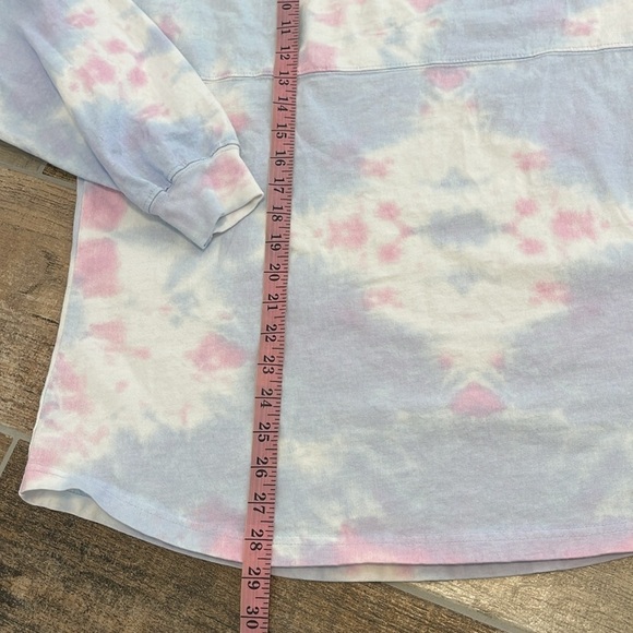 Disney Star Wars Tie Dye Spirit Jersey Grogu Long Sleeve Shirt Spellout Size L - Picture 5 of 7